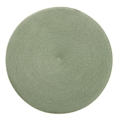 $30.00 Round Braided Placemat in Moss