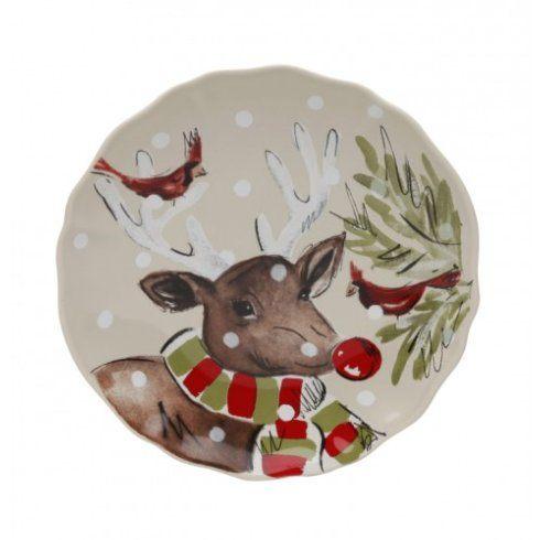 $20.50 Canape Plate - Deer Friends