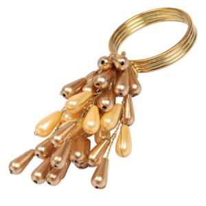$22.50 Napkin Ring - Gold Bead (set4)s