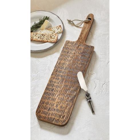 $55.00 Chisled Cheese Board - with Spreader