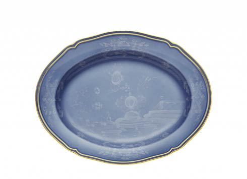 Ginori 1735 Oriente Italiano Pervinca Oval Flat Platter $375.00