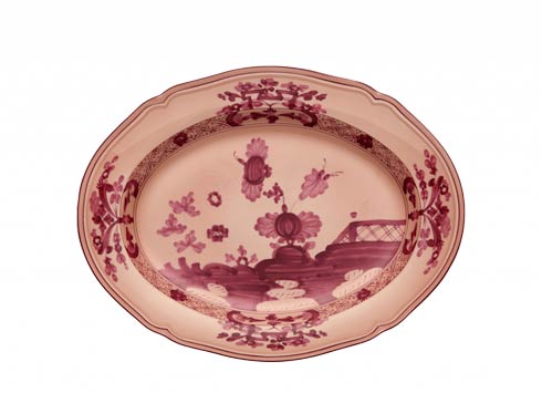 Ginori 1735 Oriente Italiano Vermiglio Oval Flat Platter $325.00