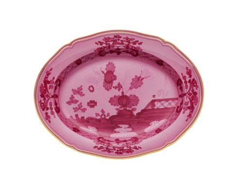 Ginori 1735 Oriente Italiano Porpora Oval Flat Platter $395.00