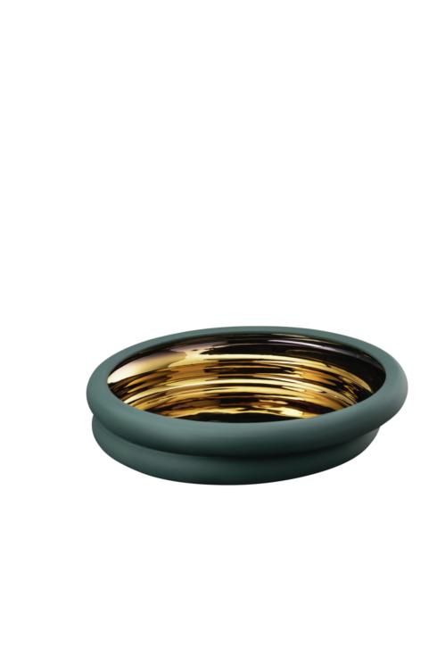 Rosenthal  Hop Dish 12 in Green/Gold $750.00
