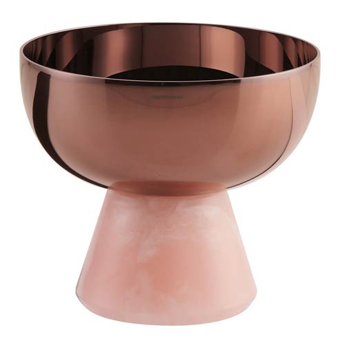 Footed Cup 4 1/4 in H 3 3/4 in PVD Rum/Pink Resin image