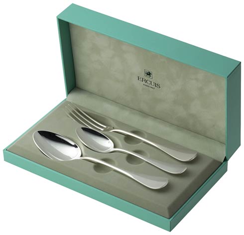 Children Flatware 3 Pieces in a Giftbox Silver - Plated
