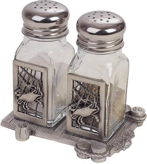 $72.00 Crab Net Salt and Pepper Shakers with Dock
