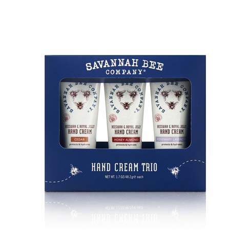 $28.50 Hand Cream Trio Set in Box - Blue Packaging