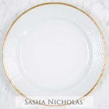 Weave Gold Rimmed Charger Plate (no monogram) - $98.00