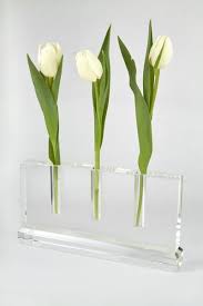 Tizo Designs   Crystal Glass 3 Hole Bud Vase $118.00