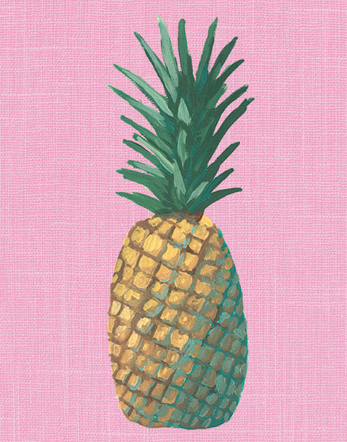 $40.00 11x14 Pink Pineapple Pop Art Print