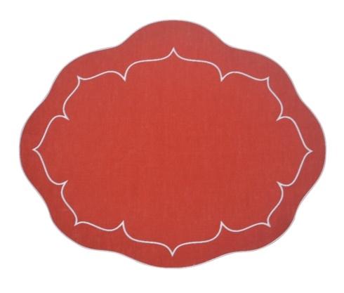 Skyros Designs  Linho Oval Placemats Brick Red - Set of 2 $63.00