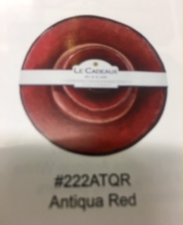Le Cadeaux   antiqua red chip and dip $55.00
