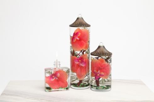 $129.95 Coral Orchid Tall Cylinder Lifetime Oil Candle