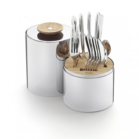 $600.00 24-piece Stainless Steel Set with Storage Capsule - For 6 People
