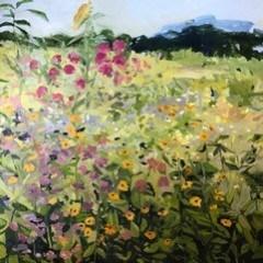 $5,000.00 Jennifer Spaeth Art Flower Garden Oil on Canvas Painting 