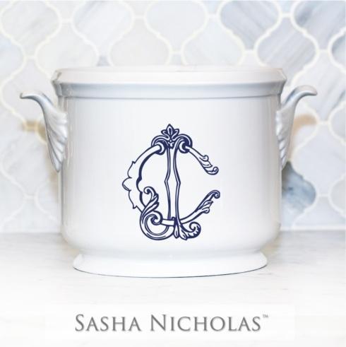 Sasha Nicholas   Leaf Handled Champagne Bucket with Monogram $185.00