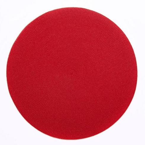 15" Round Holiday Red Placemat - $20.00