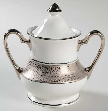 Ivy House Exclusives   Pickard St. Moritz Sugar Bowl Ultra White $250.00