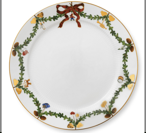 Star Fluted Christmas Dinner Plate - $90.00