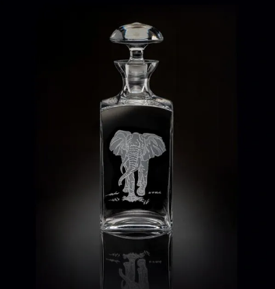 Julie Wear Designs   Safari Elephant Decanter $279.00