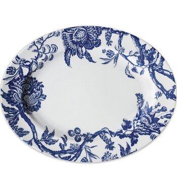 $95.00 Blue Arcadia 16" Rimmed Oval Platter