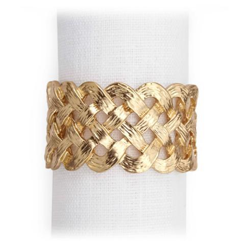 L’Objet   Matte Gold Braid Napkin Rings - Set of 4 $150.00