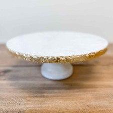 The Royal Standard   RS Marble w/Gold Cake Stand $60.00