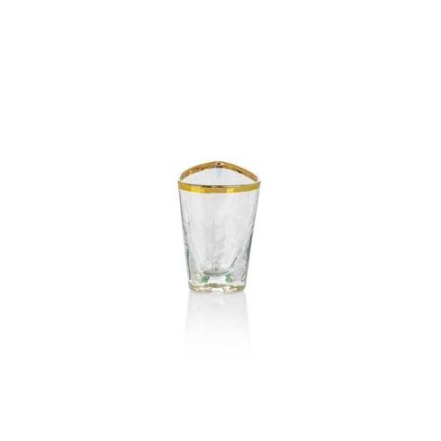 $10.00 Aperitivo Triangular Shot Glass w/Gold Rim