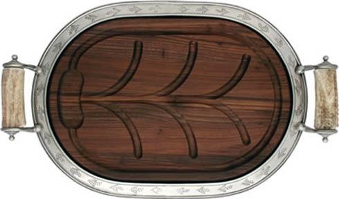 $650.00 Carving Board Small - Pewter Leaf
