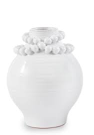 $28.00 Large Beaded Stoneware Vase
