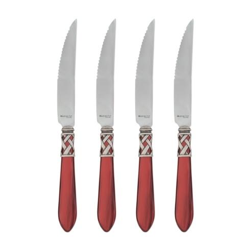 $115.00 Aladdin Antique Red Steak Knives - Set of 4