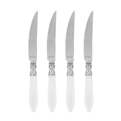 $115.00 Aladdin Antique White Steak Knives - Set of 4