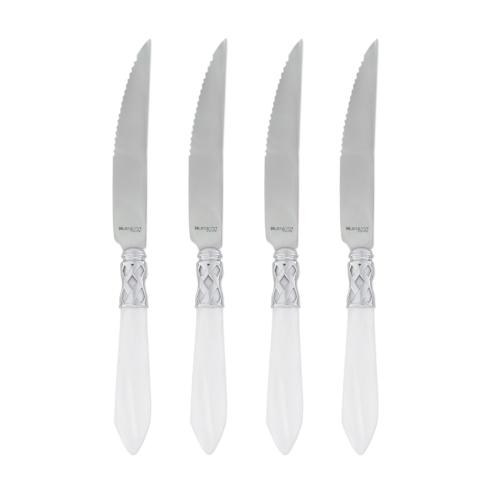$115.00 Aladdin Brilliant White Steak Knives - Set of 4