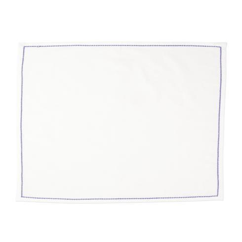 VIETRI Cotone Linens Ivory Placemats with Cobalt Stitching - Set of 4 $40.00