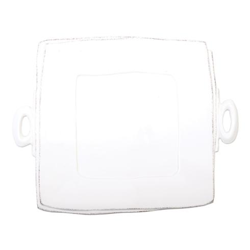 VIETRI  Lastra White Handled Square Platter $139.00