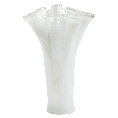 VIETRI  Onda Glass White Tall Vase $124.00