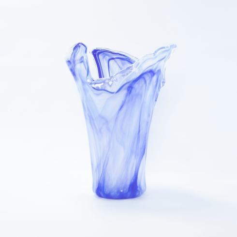 VIETRI  Onda Glass Cobalt Large Vase $99.00
