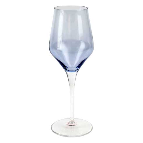 VIETRI  Contessa Blue Wine Glass $25.00