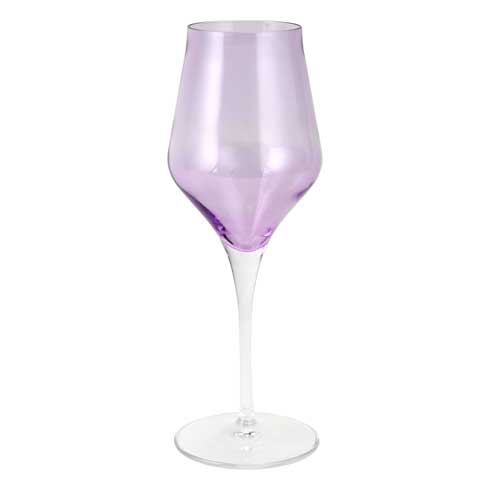 VIETRI  Contessa Lilac Wine Glass $25.00