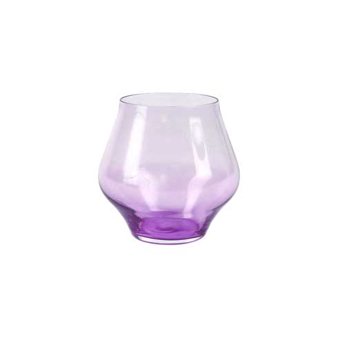 VIETRI  Contessa Lilac Stemless Wine Glass $25.00
