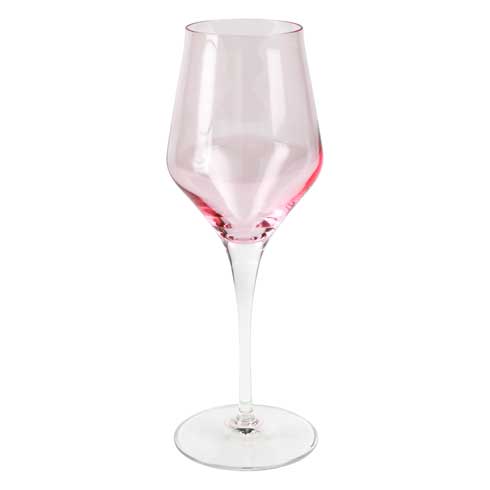 VIETRI  Contessa Pink Wine Glass $25.00