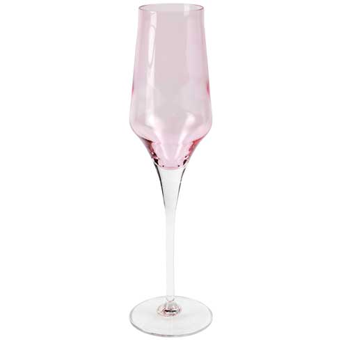 VIETRI  Contessa Pink Champagne Glass $25.00
