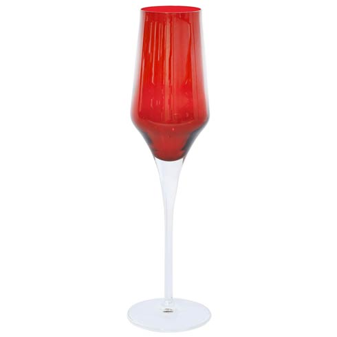 $27.00 Contessa Red Champagne Glass