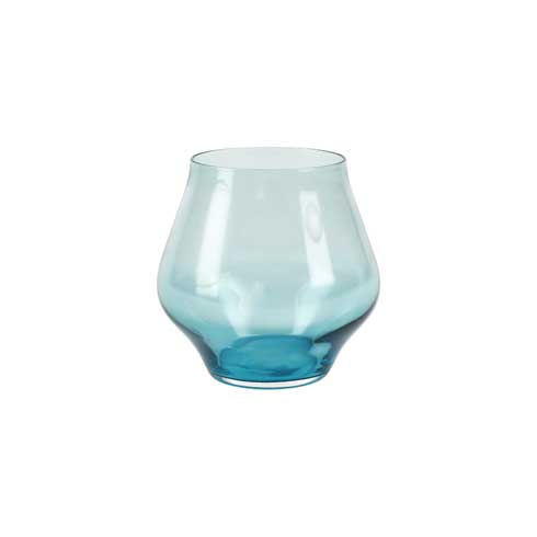 VIETRI  Contessa Teal Stemless Wine Glass $25.00