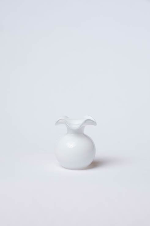 VIETRI  Hibiscus Glass White Bud Vase $59.00