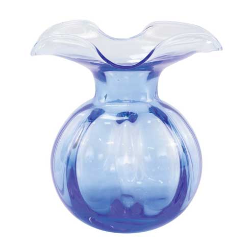 VIETRI  Hibiscus Glass Cobalt Medium Fluted Vase $139.00