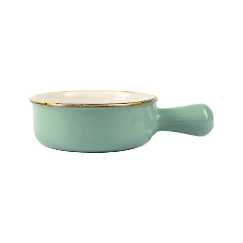$38.00 Aqua Small Round Baker with Large Handle