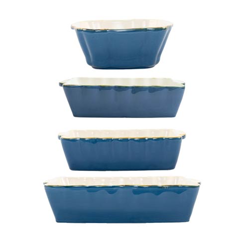 VIETRI  Italian Bakers Italian Bakers Blue 4-Piece Bakeware Essentials Set $156.00