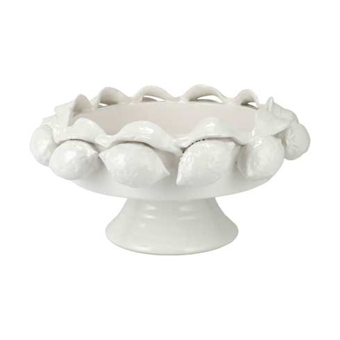 $249.00 White Footed Fruit Bowl